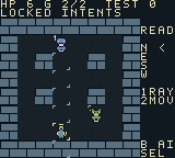 Historical Dungeon Shift development frame with a dungeon room, locked enemy intentions and combat interface